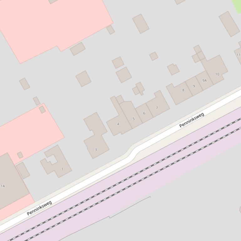 Kaart van de Penninksweg.