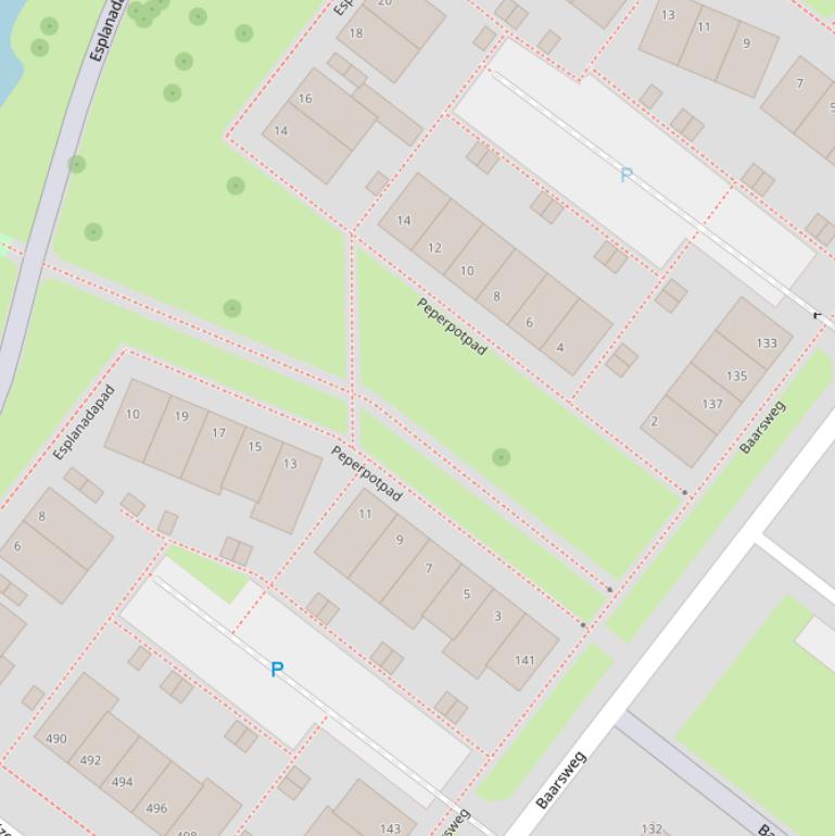 Kaart van het Peperpotpad.