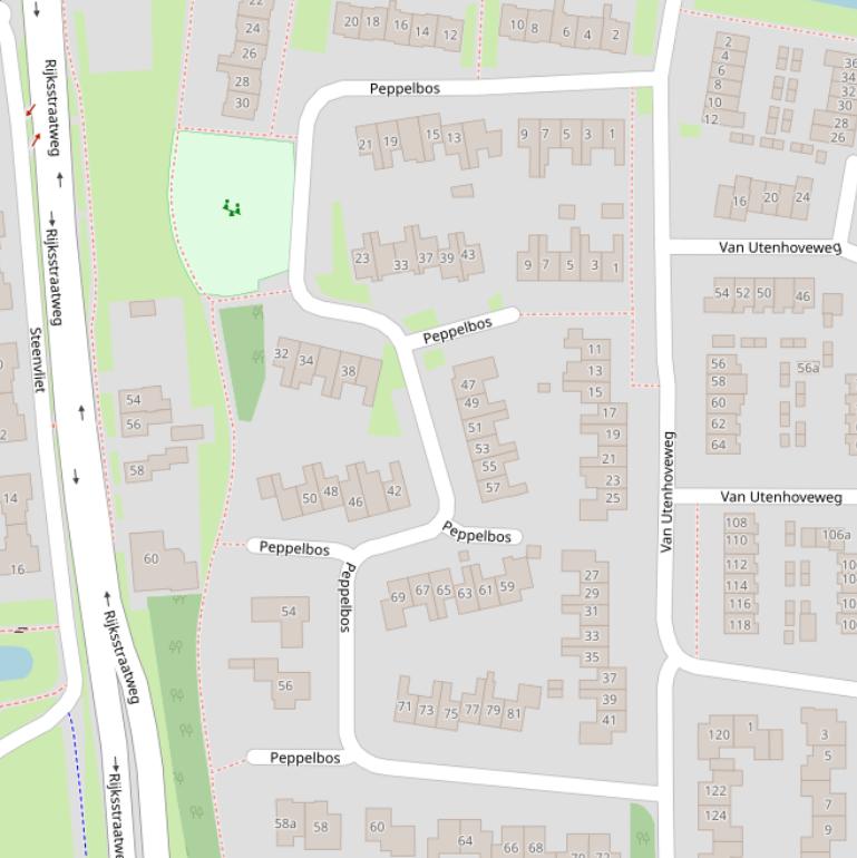 Kaart van het Peppelbos.
