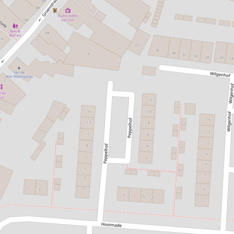 Kaart van de Peppelhof.