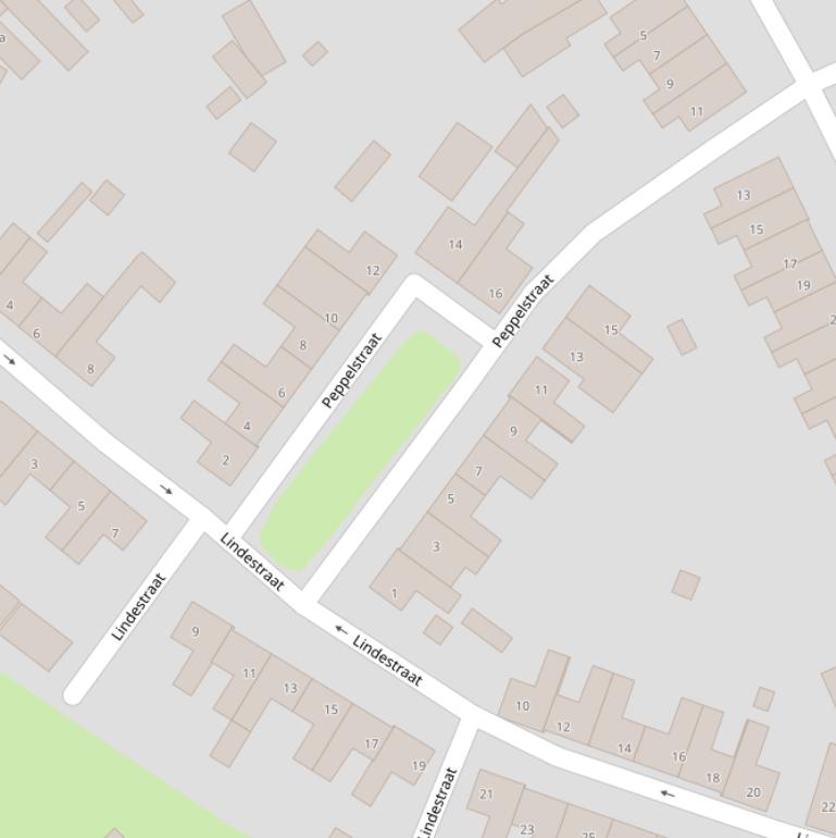 Kaart van de Peppelstraat.