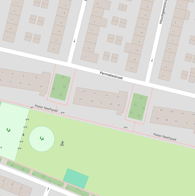 Kaart van de Permekestraat.