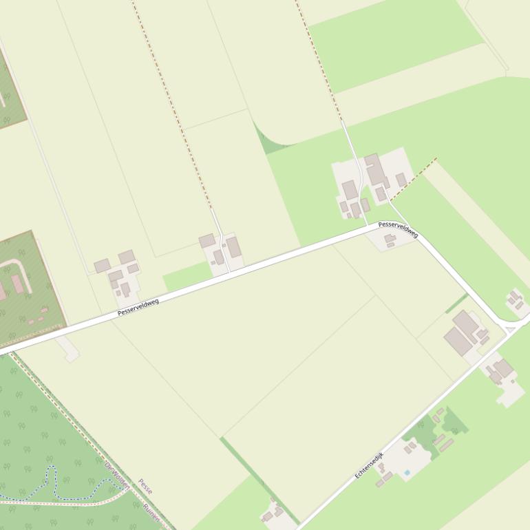 Kaart van de Pesserveldweg.