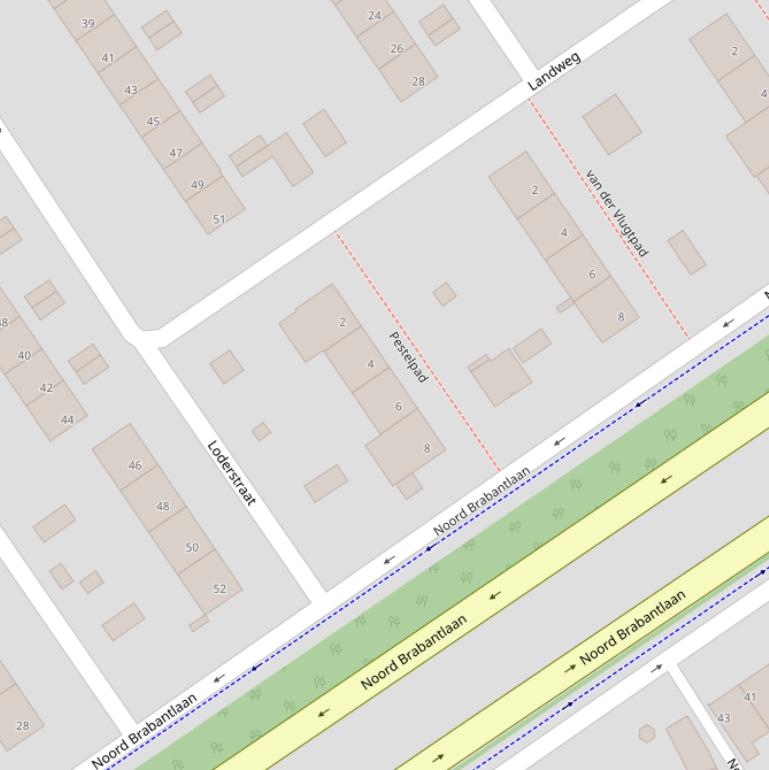 Kaart van het Pestelpad.