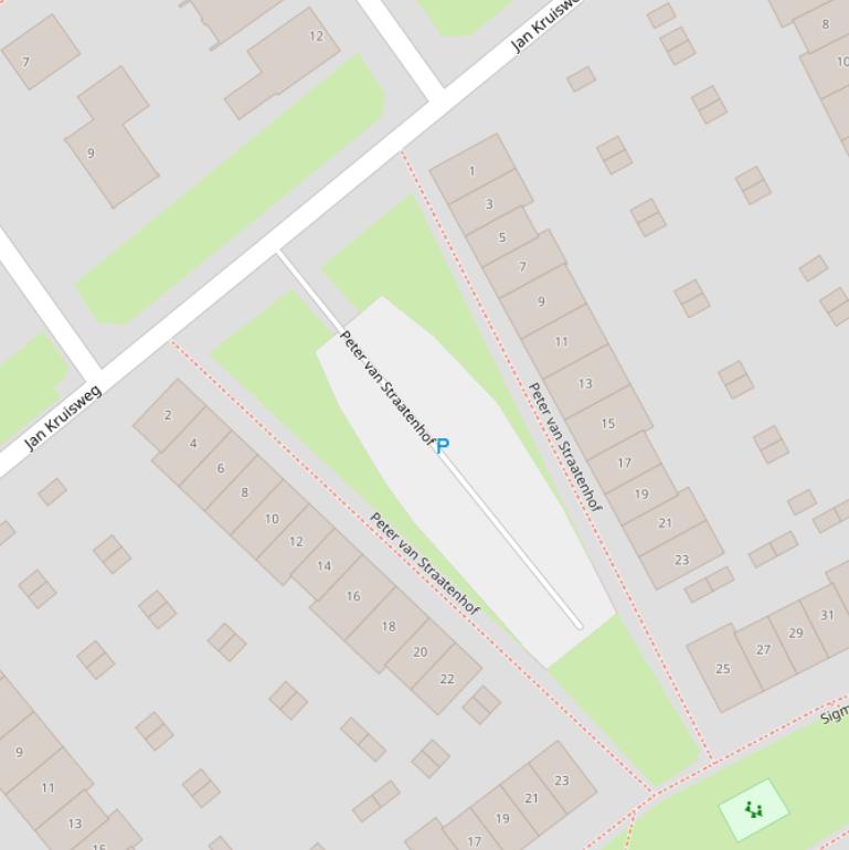 Kaart van de Peter van Straatenhof.