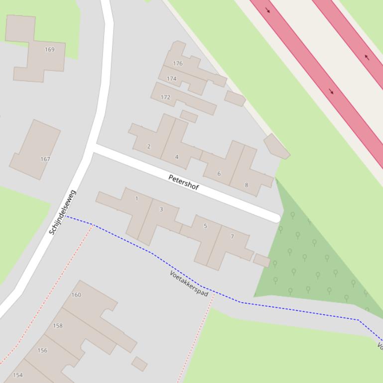 Kaart van de Petershof.