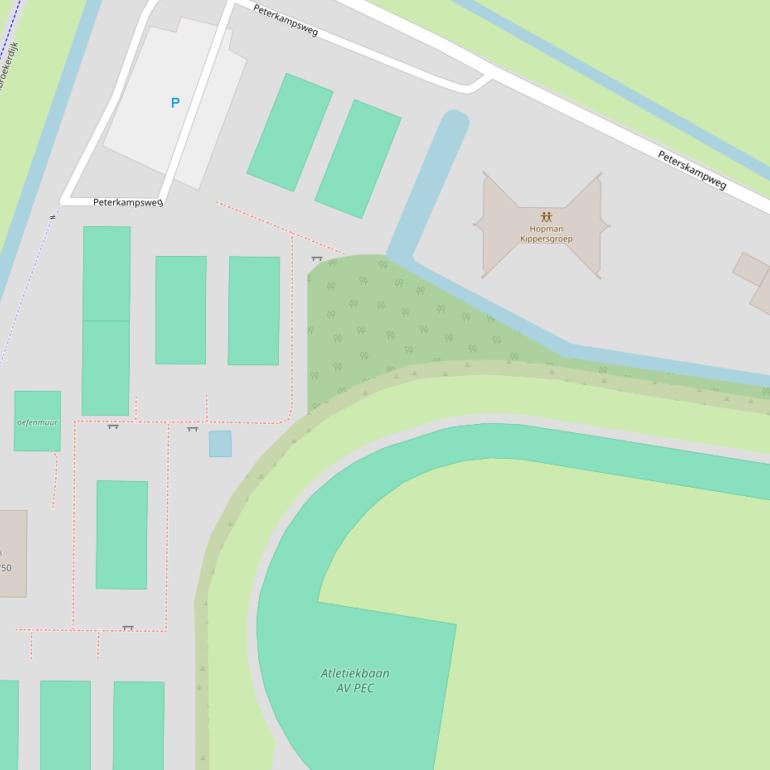 Kaart van de Peterskampweg.