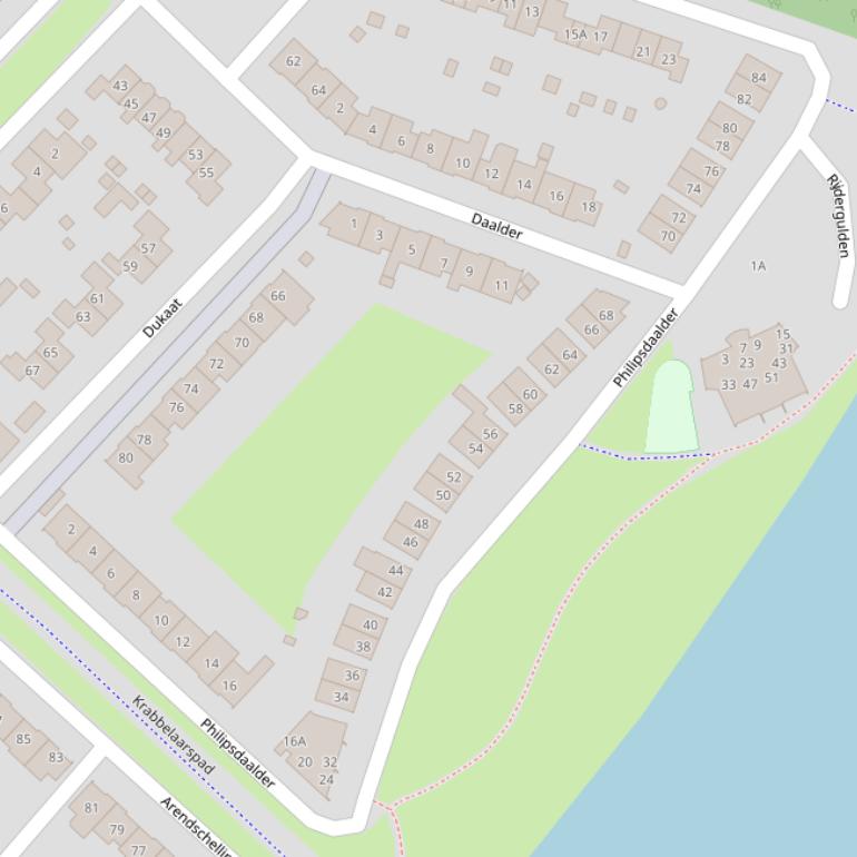 Kaart van  Philipsdaalder.