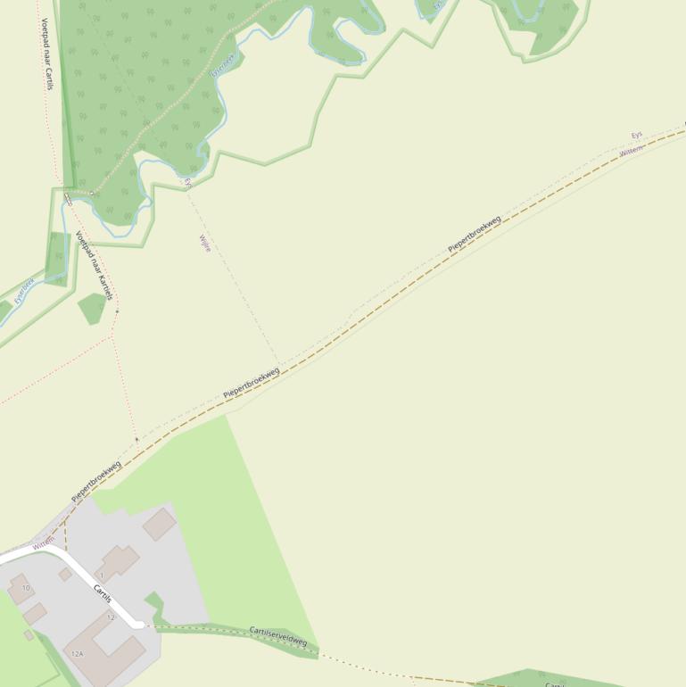 Kaart van de Piepertbroekweg.