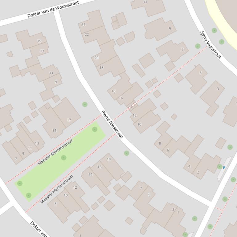 Kaart van de Pierre Niesstraat.