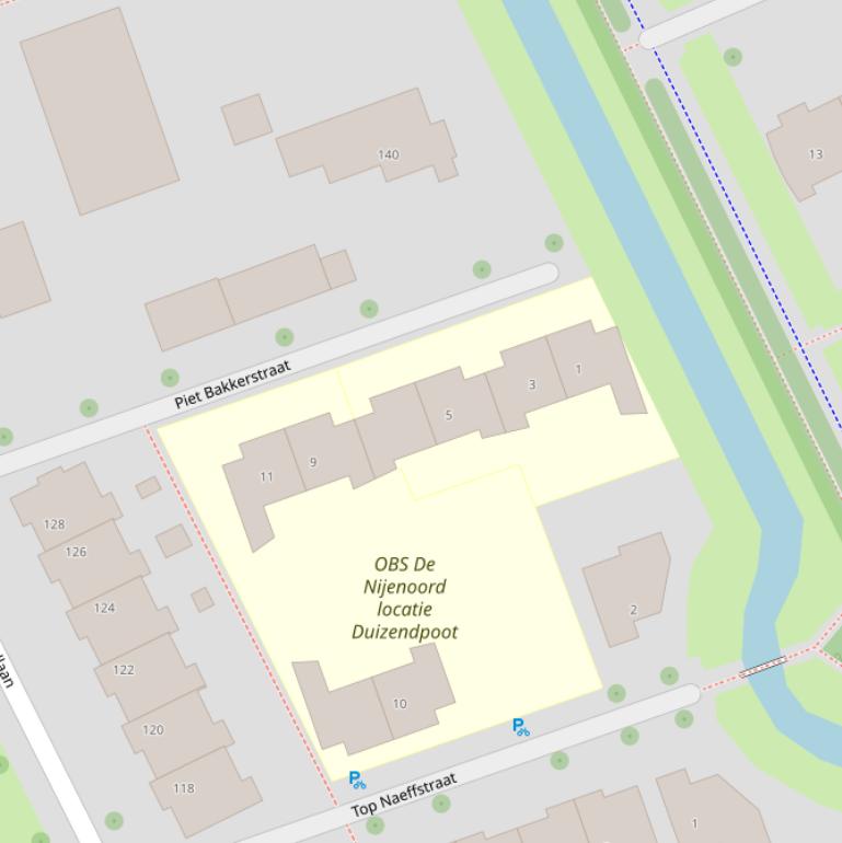 Kaart van de Piet Bakkerstraat.