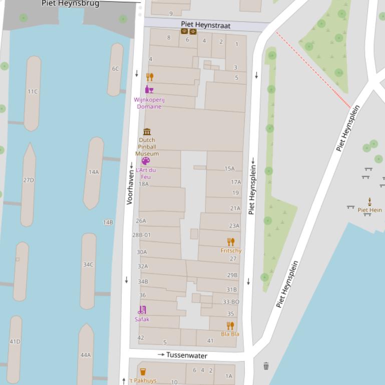 Kaart van het Piet Heynsplein.