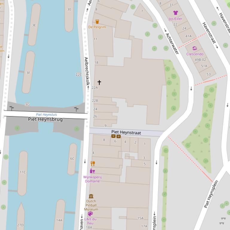 Kaart van de Piet Heynstraat.