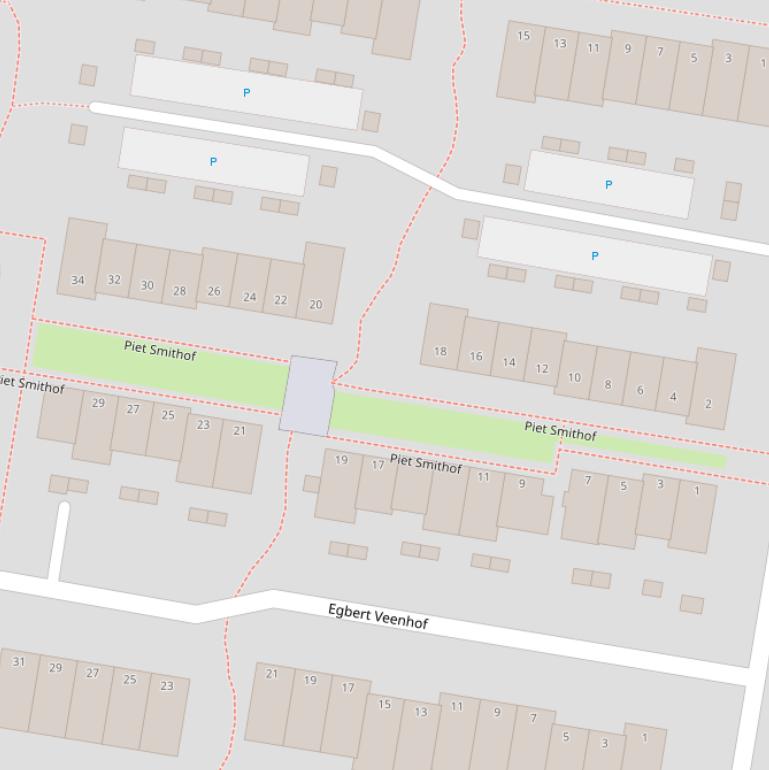 Kaart van de Piet Smithof.