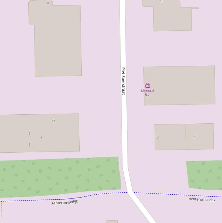 Kaart van de Piet Soerstraat.