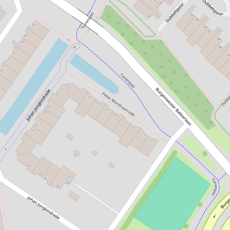 Kaart van  Pieter Mondriaanrade.