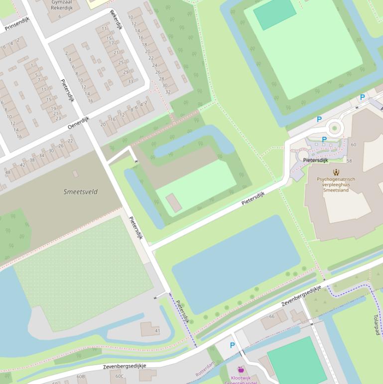 Kaart van de Pietersdijk.