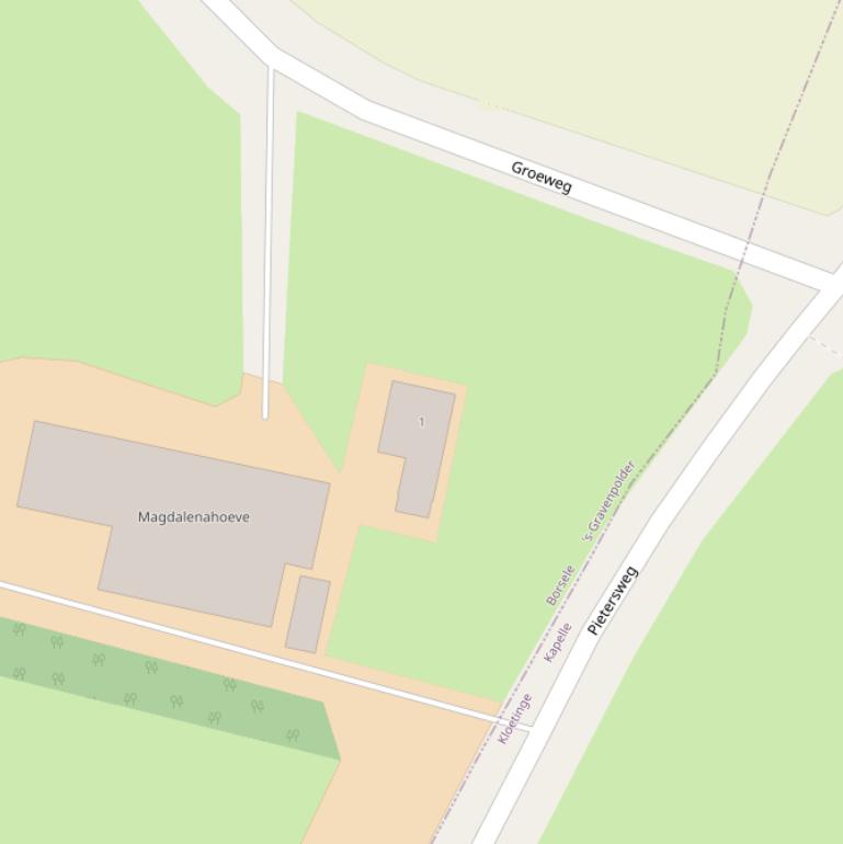 Kaart van de Pietersweg.