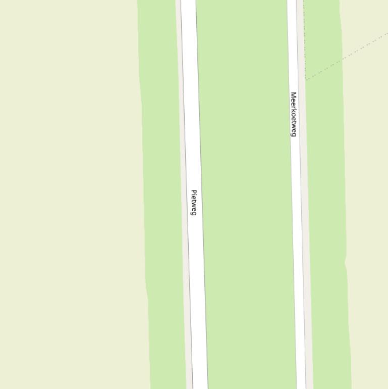 Kaart van de Pietweg.