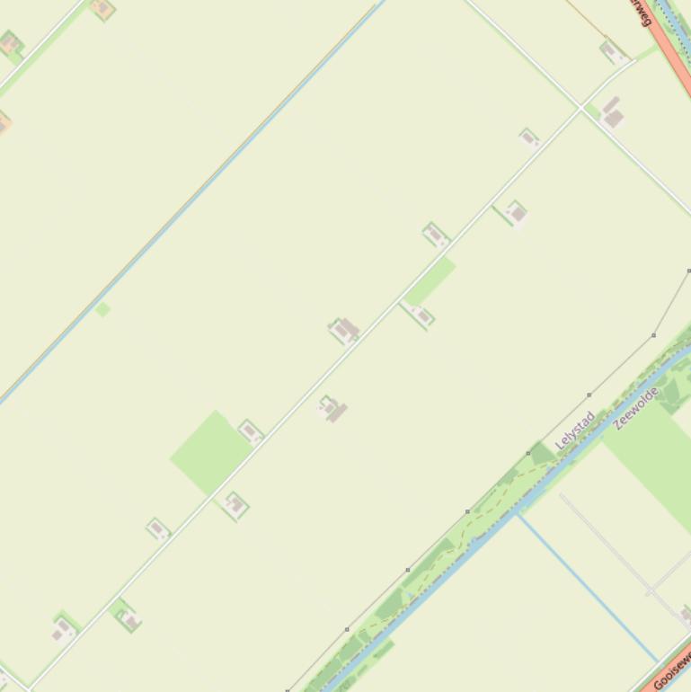 Kaart van de Pijlstaartweg.