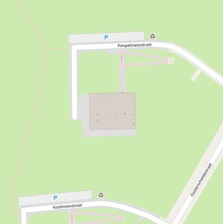 Kaart van de Pimpelmeesstraat.