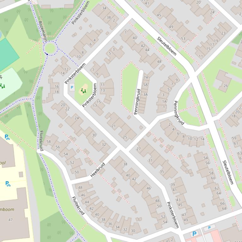 Kaart van  Pinksterbloem.