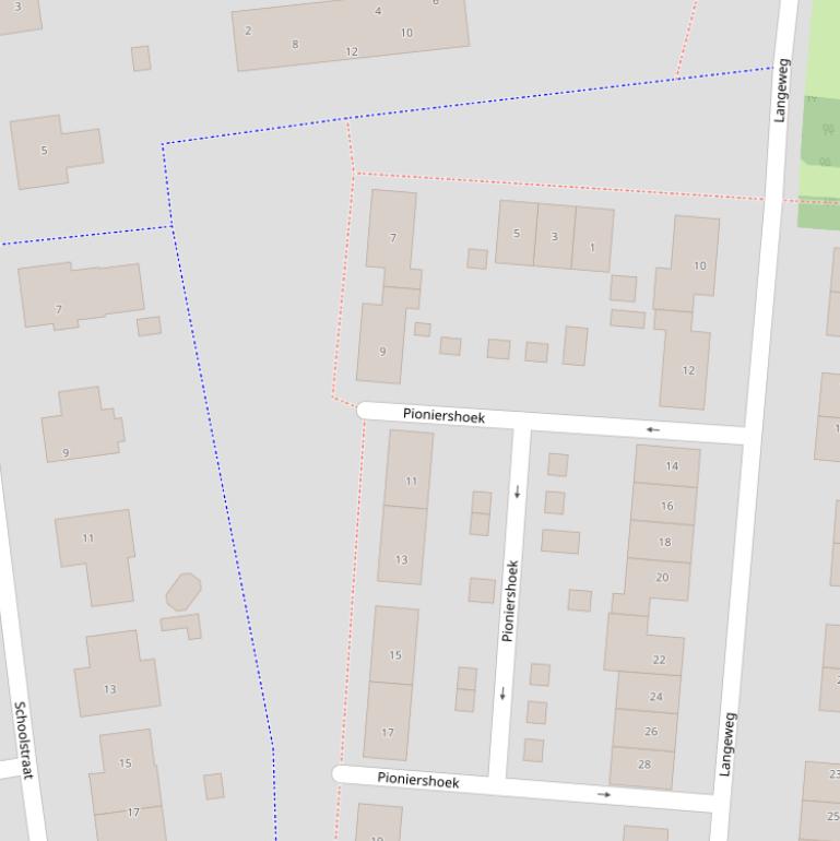 Kaart van  Pioniershoek.