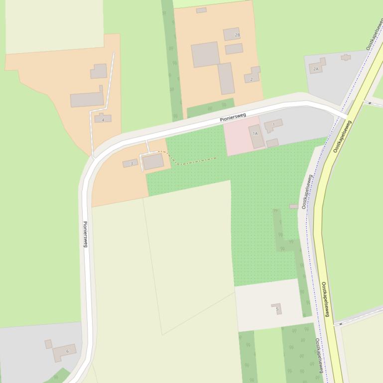 Kaart van de Pioniersweg.