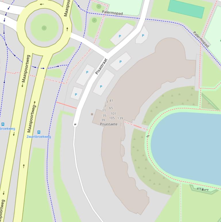 Kaart van de Pisastraat.