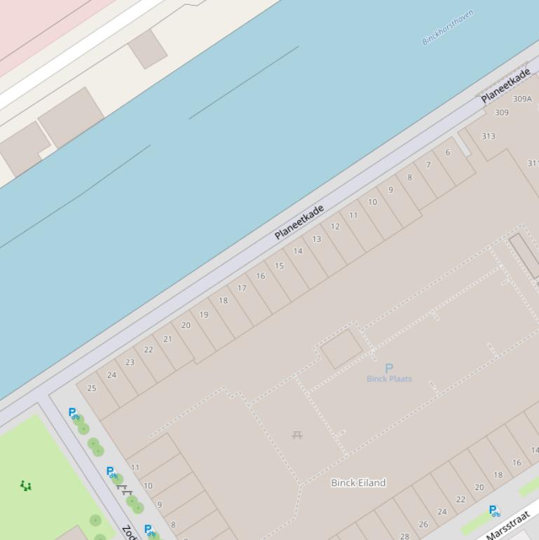 Kaart van de Planeetkade.