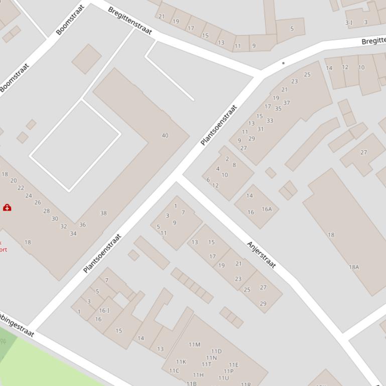 Kaart van de Plantsoenstraat.