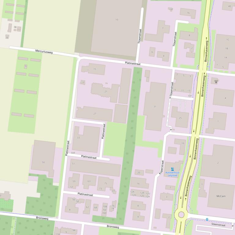 Kaart van de Platinastraat.