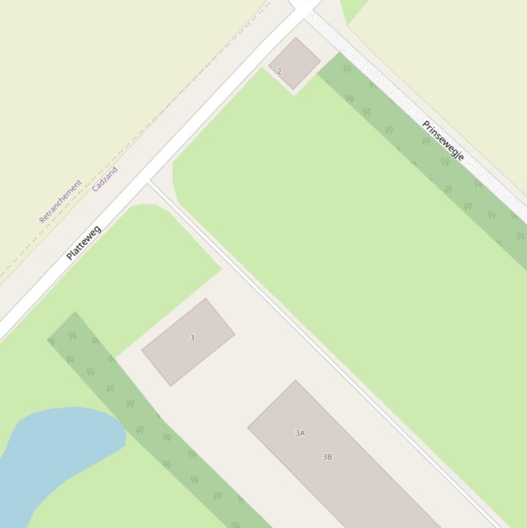 Kaart van de Platteweg.