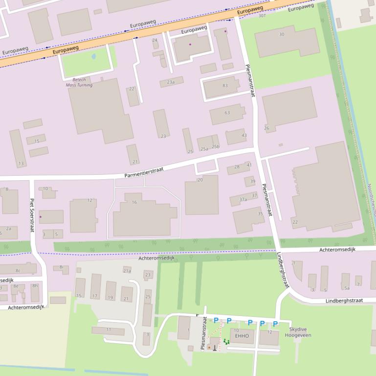 Kaart van de Plesmanstraat.