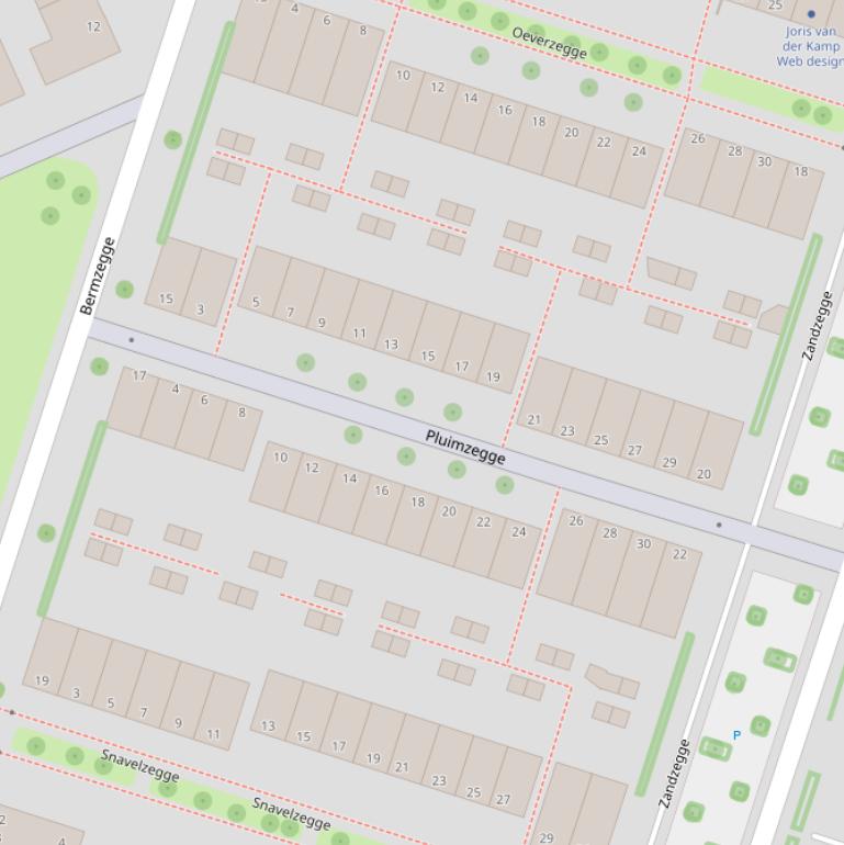 Kaart van  Pluimzegge.