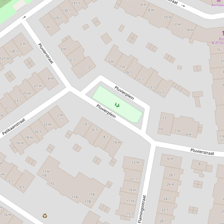 Kaart van het Pluvierplein.