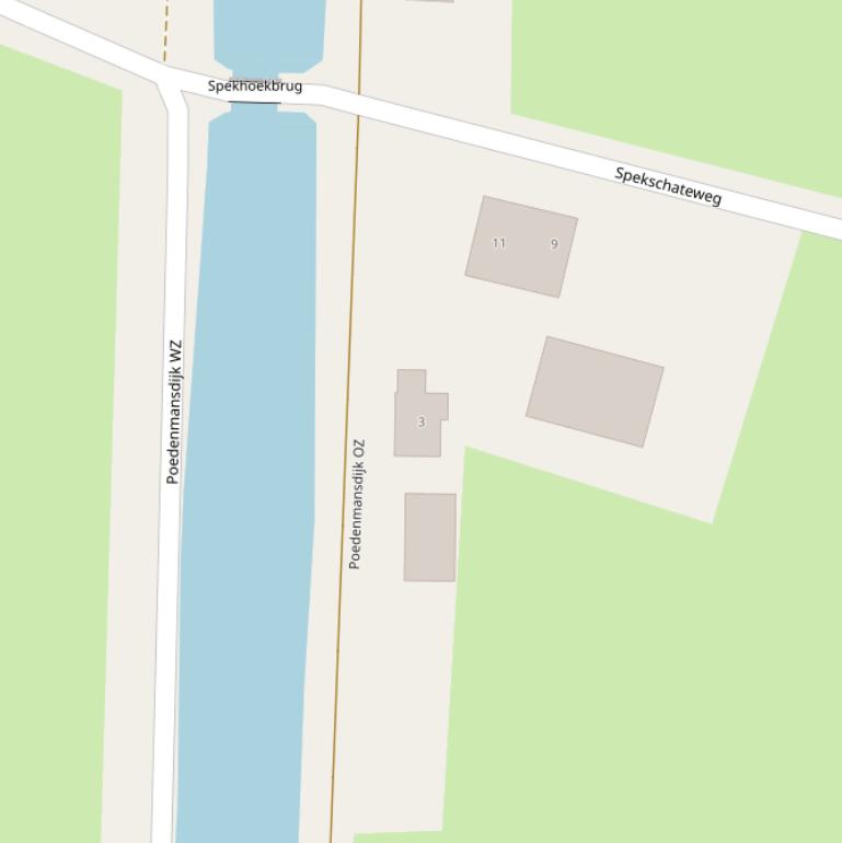 Kaart van  Poedenmansdijk OZ.