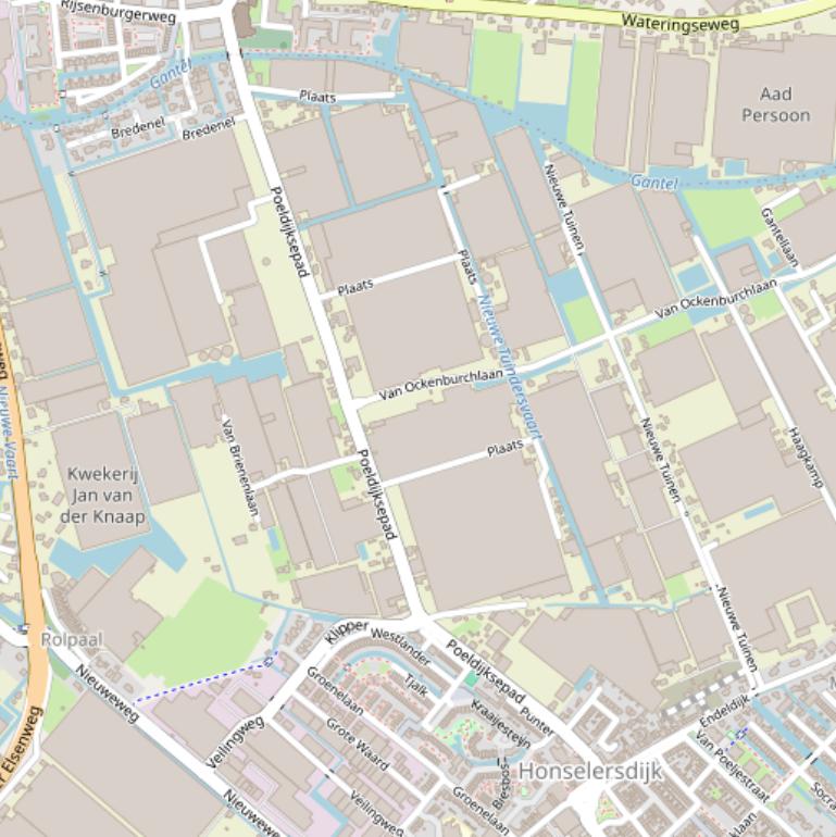 Kaart van het Poeldijksepad.