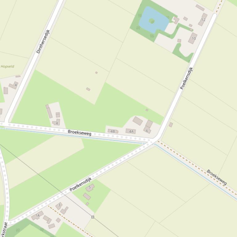 Kaart van de Poelkensdijk.