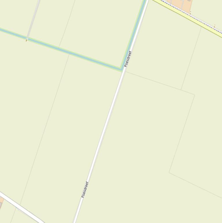 Kaart van de Poesdreef.