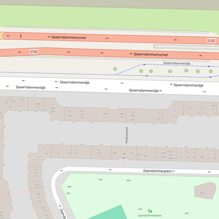 Kaart van de Polanenhof.