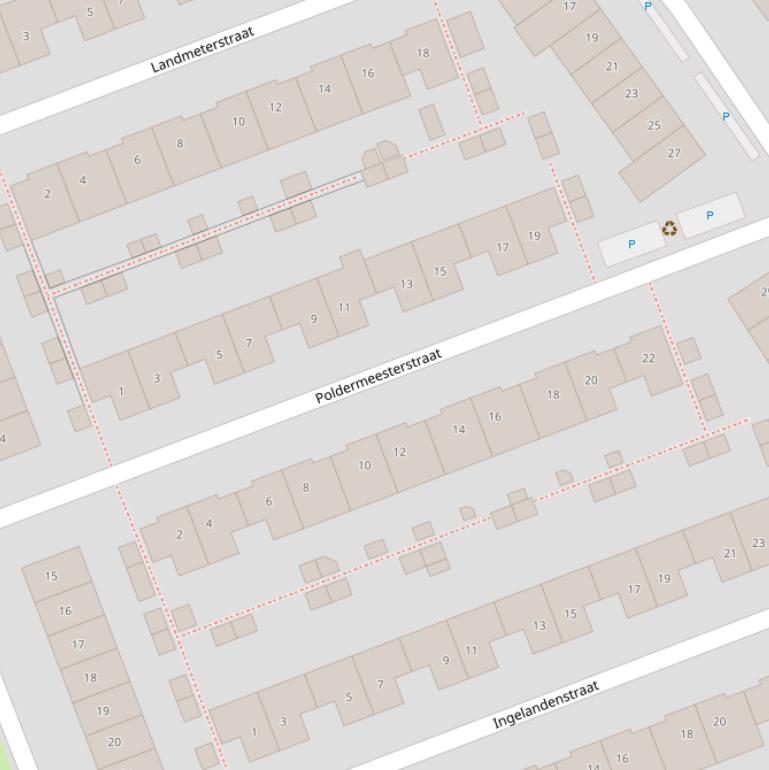 Kaart van de Poldermeesterstraat.