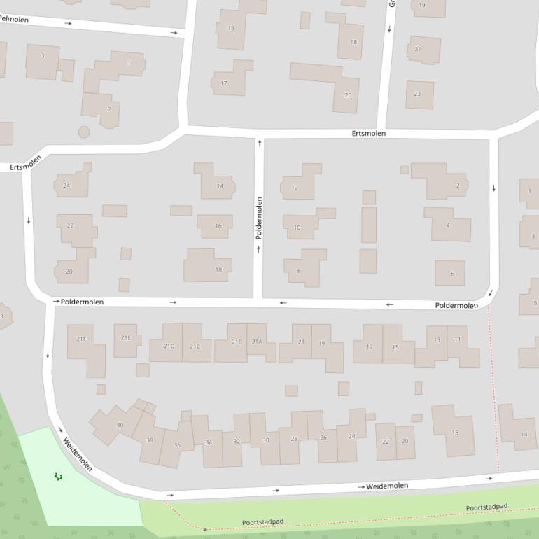 Kaart van  Poldermolen.