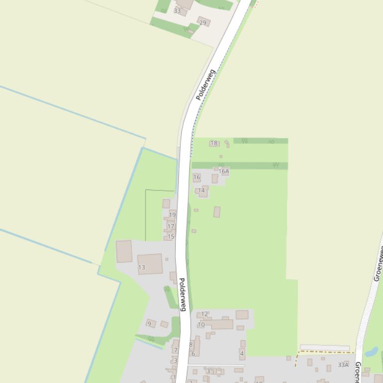 Kaart van de Polderweg.