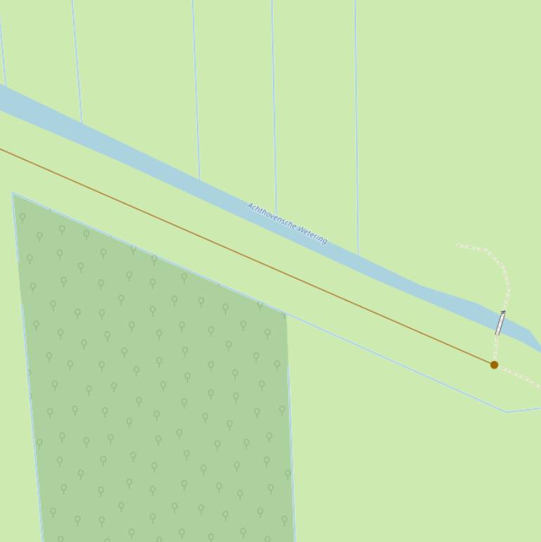 Kaart van de Polderweg.