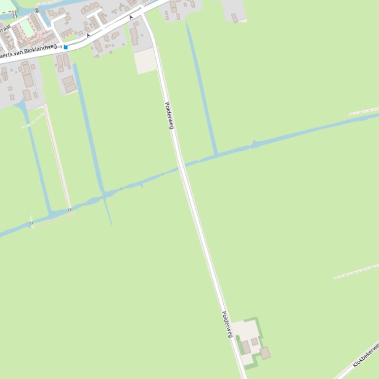 Kaart van de Polderweg.