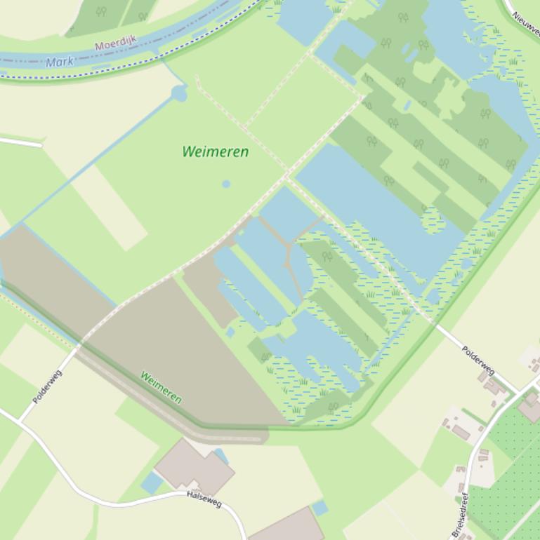 Kaart van de Polderweg.