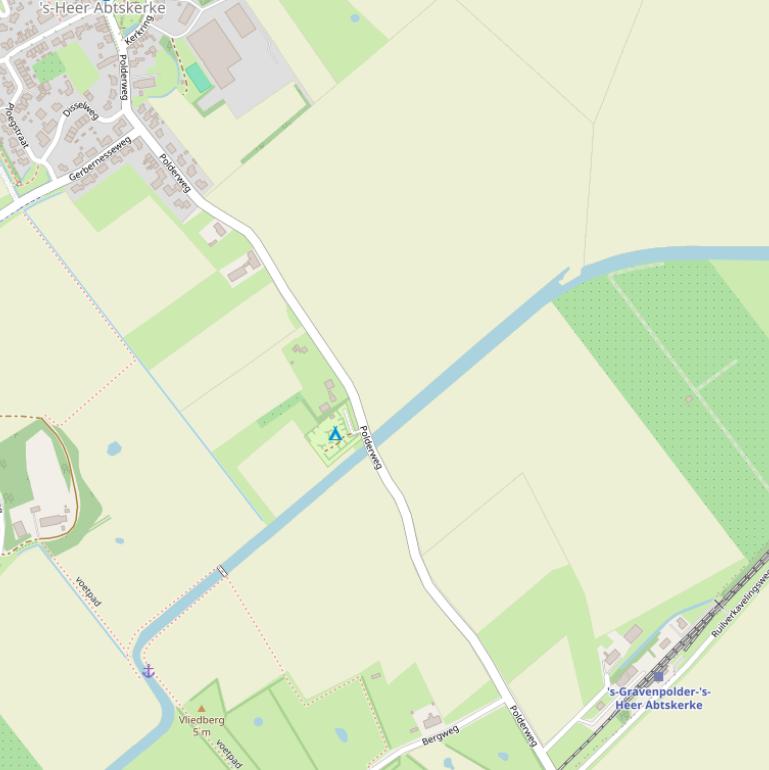 Kaart van de Polderweg.