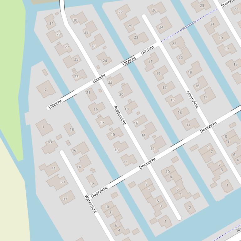 Kaart van  Polderzicht.