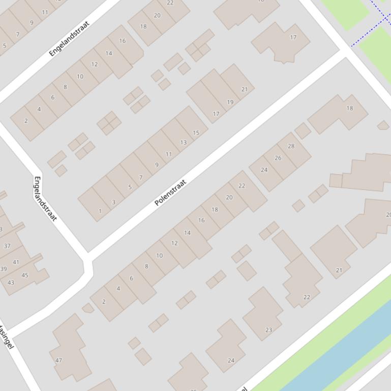 Kaart van de Polenstraat.